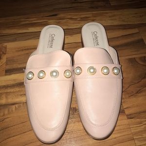 Catherine Malandrino Rose Pearl Slides